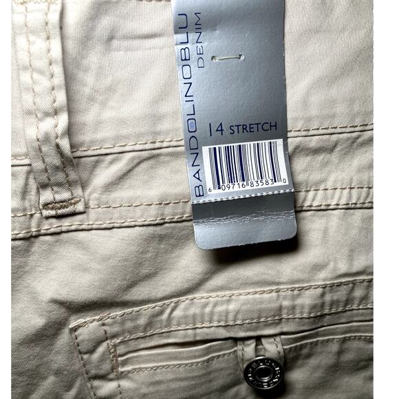 Bandolino Blu - Ivory Stretch Bermuda Shorts - Size 14 - Picture 9 of 12